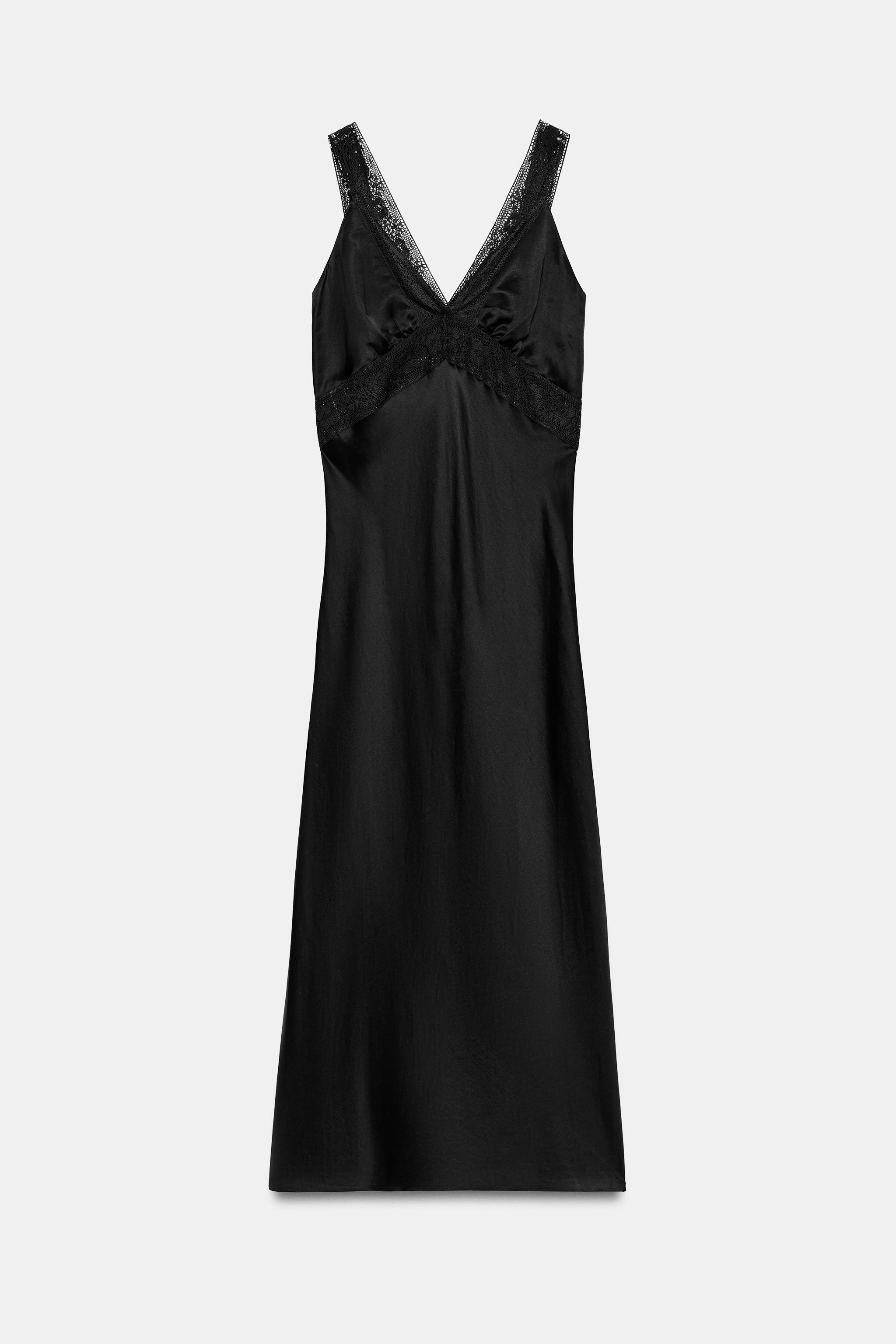 SATIN LACE DRESS ZW COLLECTION